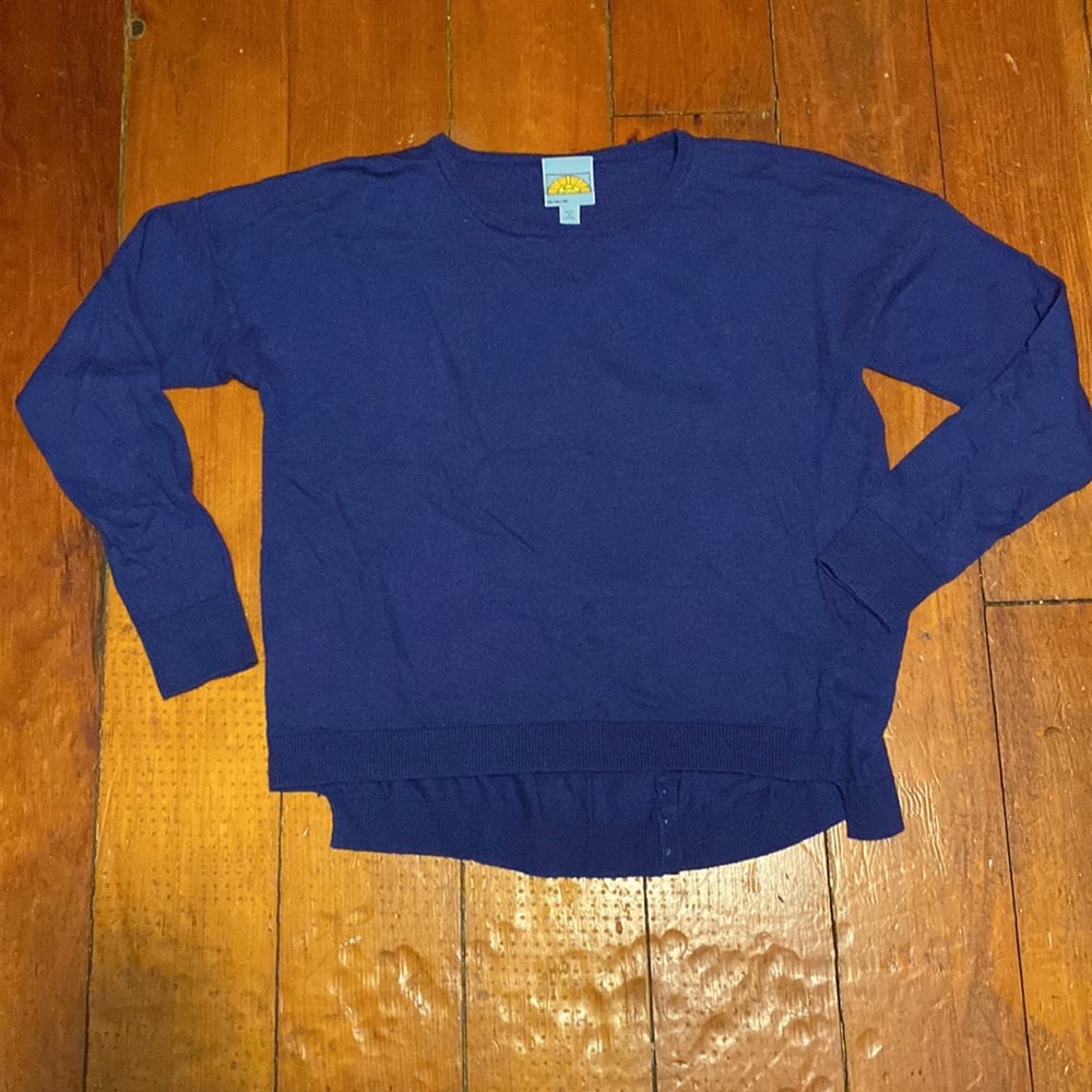 C&C California Blue Cashmere Wool Blend Sweater M